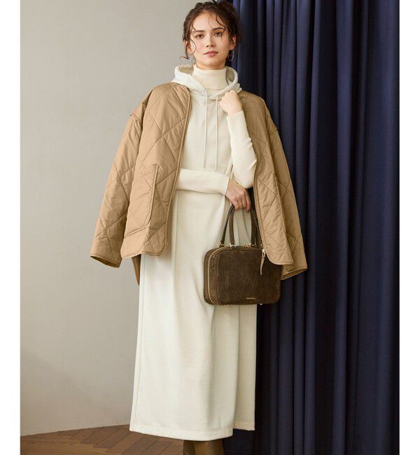 23区「【SLOW/一部店舗限定】コットンライクテリー フーディー ワンピース」|ワンピース|ベージュ系