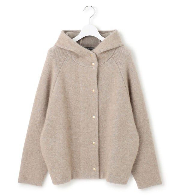 23区「【VERY掲載】ラクーンブレンドダブルフェイス ニット フーディー」|カーディガン|