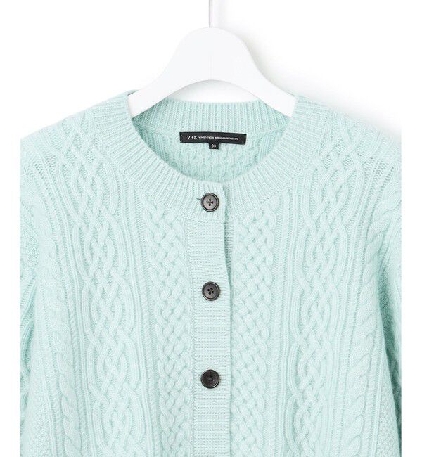 23区「【洗える】カシミヤブレンド ケーブルニットカーディガン」|カーディガン|