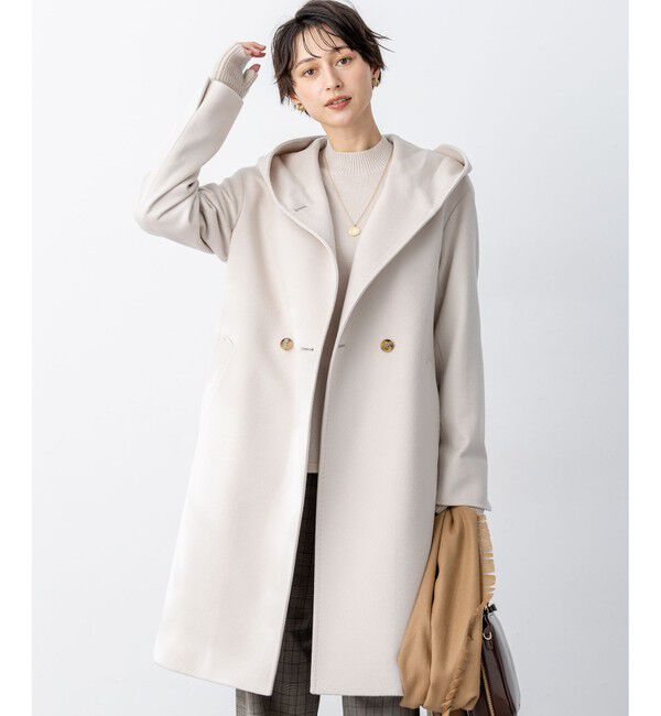 23区「ウールカシミヤビーバー フーデット コート」|その他|ベージュ系