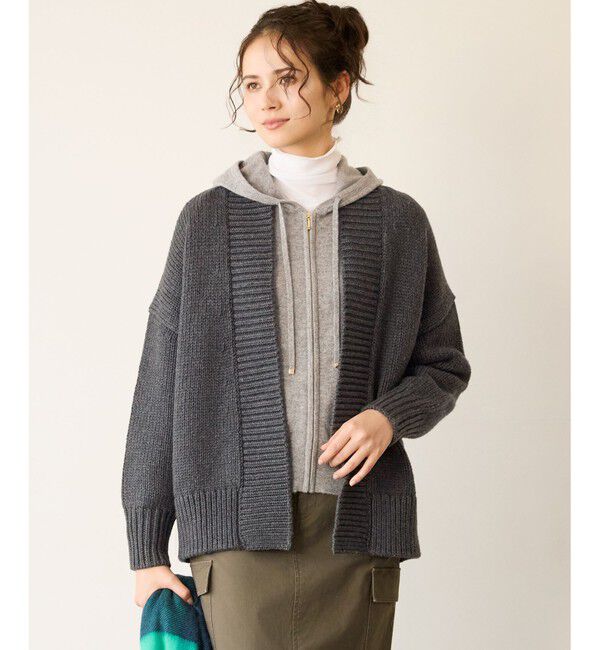 23区「【SLOW/一部店舗限定】チャンキー カーディガン」|カーディガン|グレー系