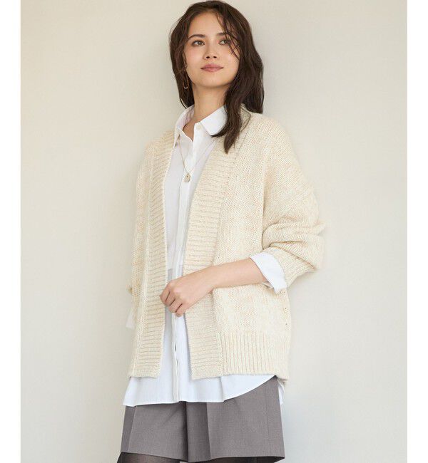 23区「【SLOW/一部店舗限定】チャンキー カーディガン」|カーディガン|ｵﾌﾎﾜｲﾄ