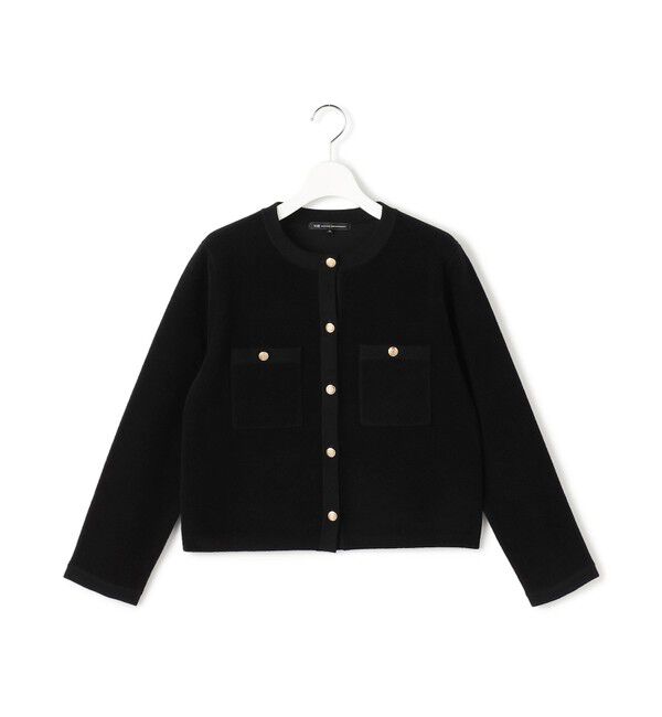 23区「【洗える】ベロアニット カーディガン」|カーディガン|