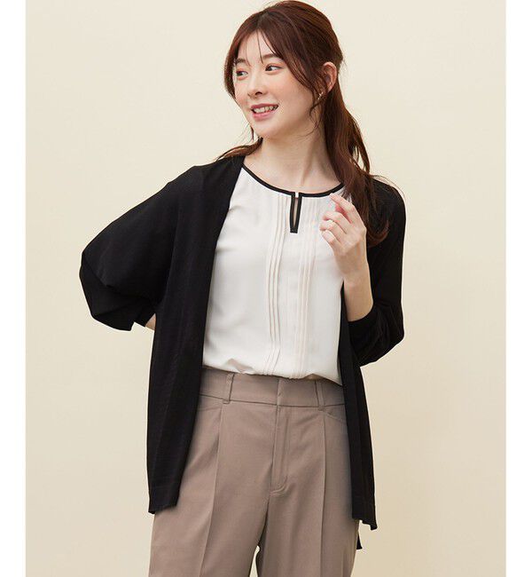 any SiS「【接触冷感・UVケア】アイスタッチ カーディガン」|カーディガン|ブラック