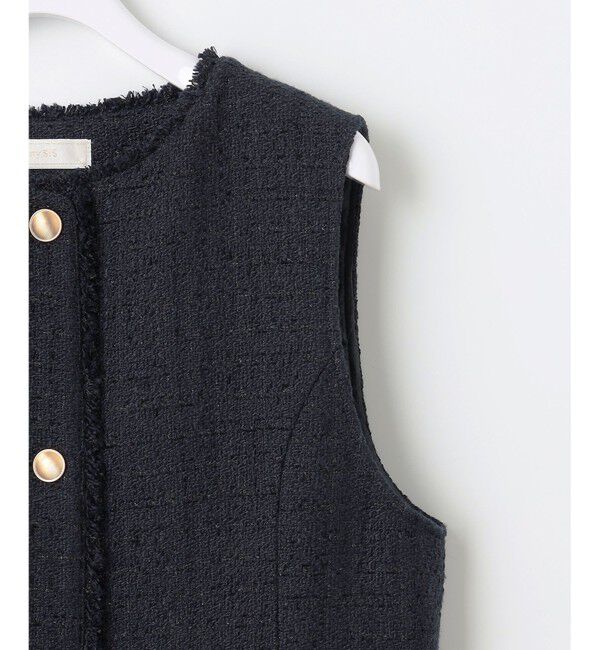 ANY SIS「ファンシーツイードペプラム ジレ」|その他|