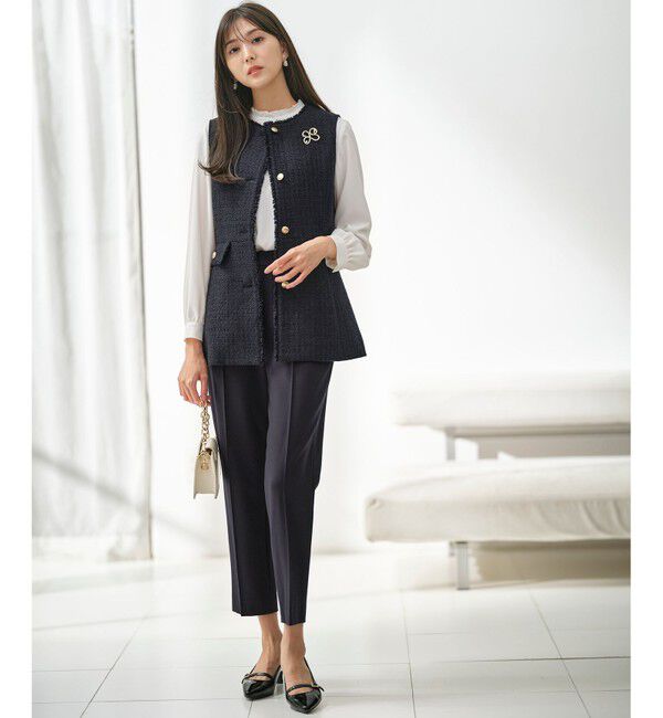 ANY SIS「ファンシーツイードペプラム ジレ」|その他|