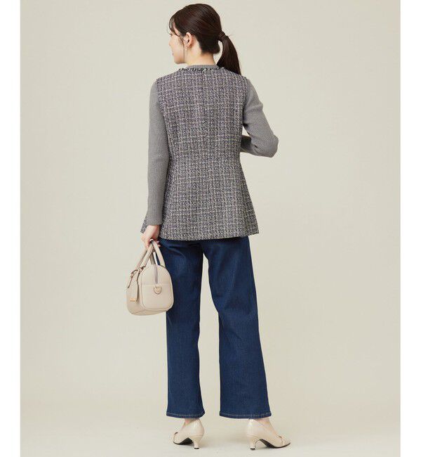 ANY SIS「ファンシーツイードペプラム ジレ」|その他|