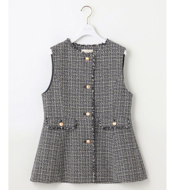 ANY SIS「ファンシーツイードペプラム ジレ」|その他|
