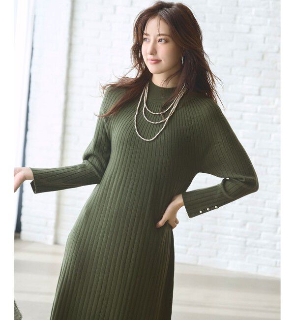 ANY SIS「【洗える】求心リブニット ワンピース」|ワンピース|