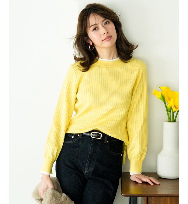 ANY SIS「【WEB・一部店舗限定】ダブルカラー ニット」|ニット・セーター|