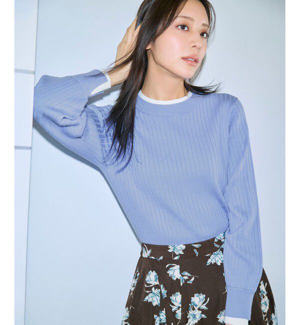 ANY SIS「【WEB・一部店舗限定】ダブルカラー ニット」|ニット・セーター|