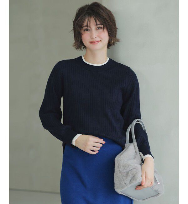 ANY SIS「【WEB・一部店舗限定】ダブルカラー ニット」|ニット・セーター|