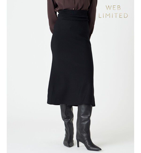 BEIGE,「【WEB限定】KINABALU / ニットスカート」|スカート|Black