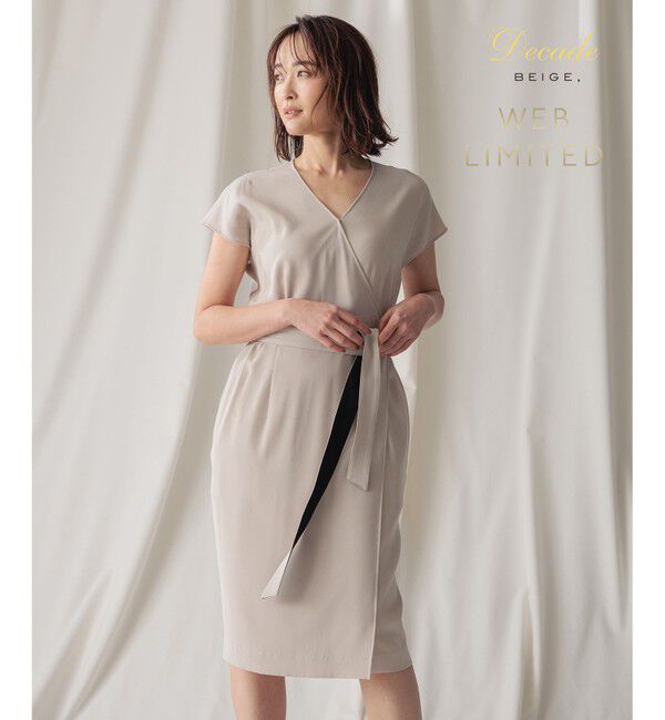 BEIGE,「【WEB＆一部店舗限定】CINDY / ラップドレス」|ワンピース|Sand &times; Black