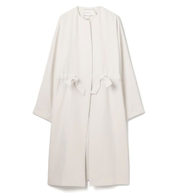 BEIGE,「【洗える】PORDIC / ドロスト付きロングスプリングコート」|ノーカラーコート|