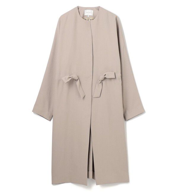 BEIGE,「【洗える】PORDIC / ドロスト付きロングスプリングコート」|ノーカラーコート|
