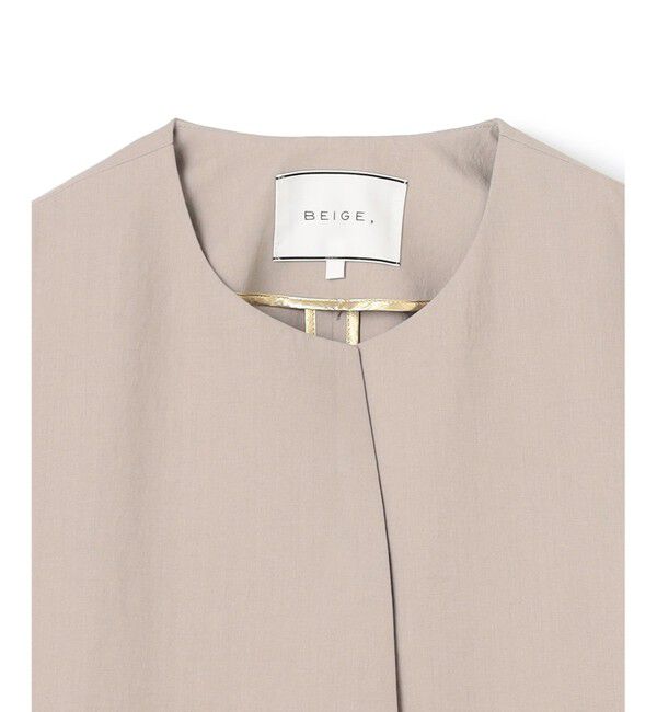 BEIGE,「【洗える】PORDIC / ドロスト付きロングスプリングコート」|ノーカラーコート|