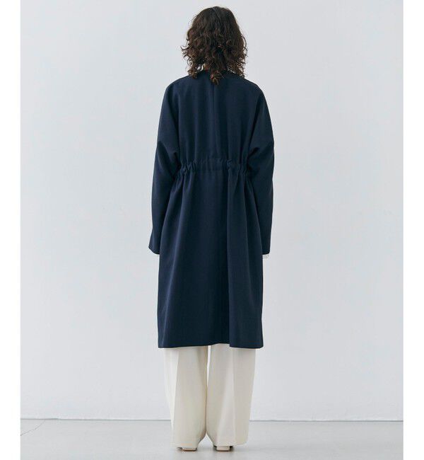 BEIGE,「【洗える】PORDIC / ドロスト付きロングスプリングコート」|ノーカラーコート|