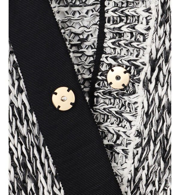 BEIGE,「【洗える】THYME / クルーネックコットンメッシュカーディガン」|カーディガン|