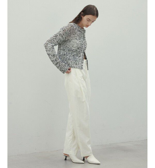 BEIGE,「【洗える】THYME / クルーネックコットンメッシュカーディガン」|カーディガン|