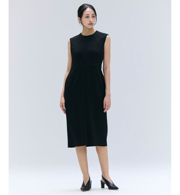 BEIGE,「【洗える】CINDY / クルーネックノースリーブワンピース」|ワンピース|