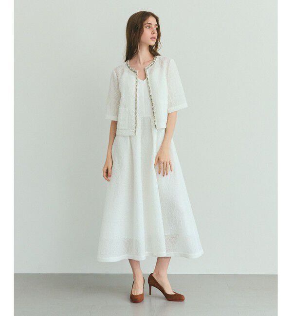 Grace Class「メッシュツイードキャミドレス」|ワンピース|