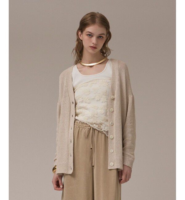 GRACE CONTINENTAL「ラメルーズニットカーディガン」|カーディガン|キナリ