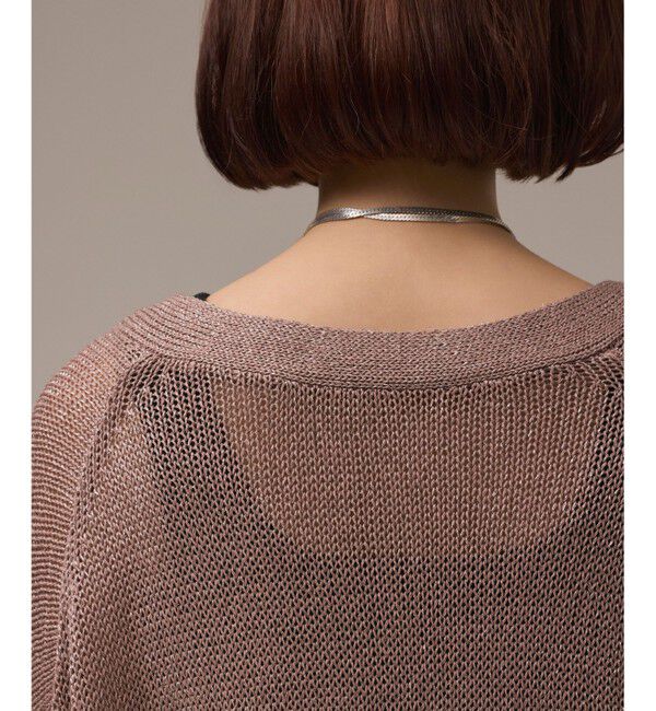 GRACE CONTINENTAL「ラメルーズニットカーディガン」|カーディガン|