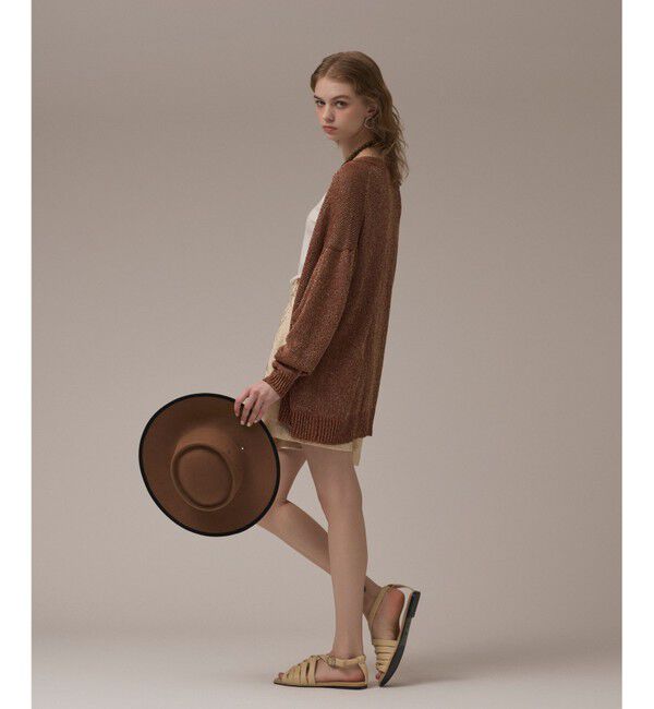 GRACE CONTINENTAL「ラメルーズニットカーディガン」|カーディガン|