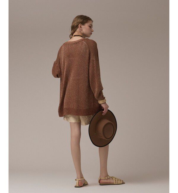 GRACE CONTINENTAL「ラメルーズニットカーディガン」|カーディガン|