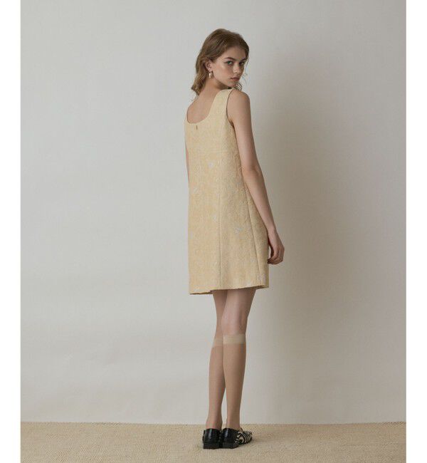 GRACE CONTINENTAL「サラサジャガードミニワンピース」|ワンピース|