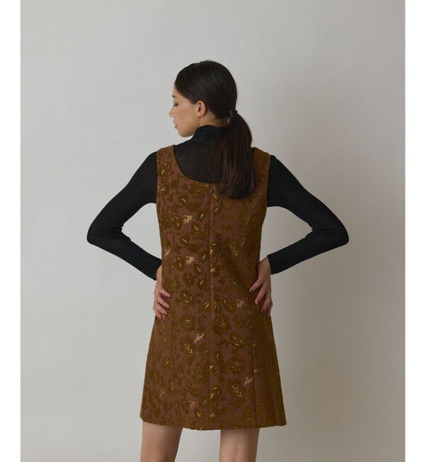 GRACE CONTINENTAL「サラサジャガードミニワンピース」|ワンピース|