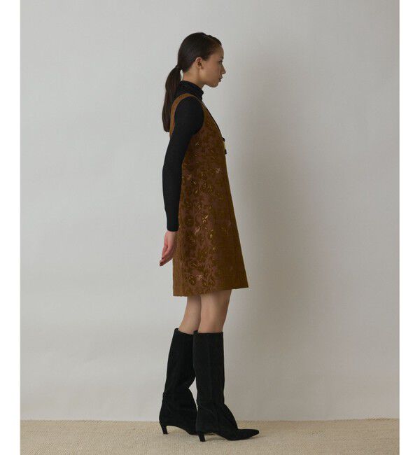 GRACE CONTINENTAL「サラサジャガードミニワンピース」|ワンピース|