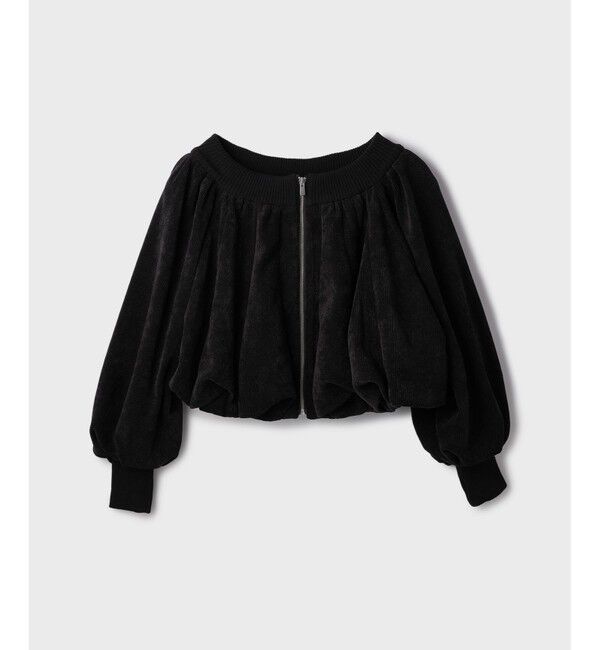 GRACE CONTINENTAL「バルーンモールカットカーディガン」|カーディガン|