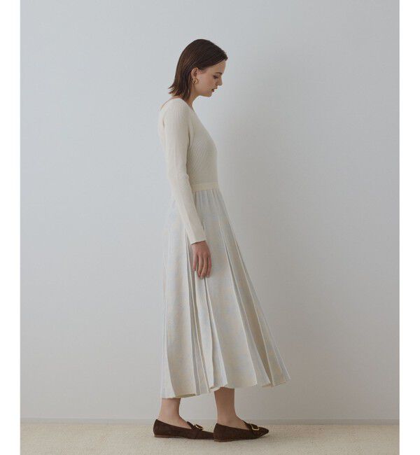 GRACE CONTINENTAL「ラメモールニットジャガードワンピース」|ワンピース|