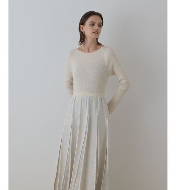 GRACE CONTINENTAL「ラメモールニットジャガードワンピース」|ワンピース|