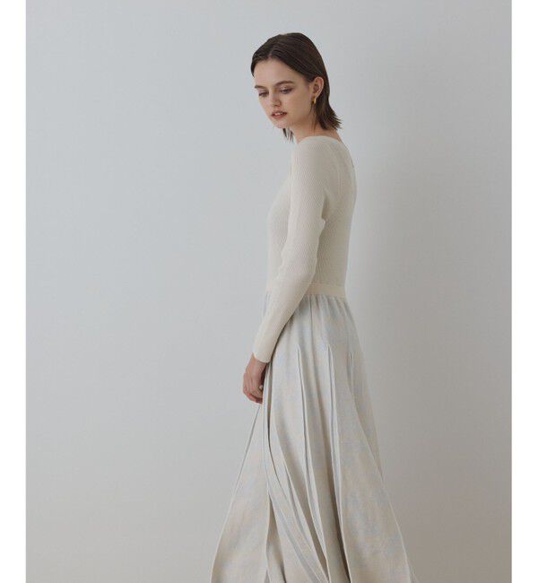 GRACE CONTINENTAL「ラメモールニットジャガードワンピース」|ワンピース|