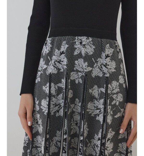 GRACE CONTINENTAL「ラメモールニットジャガードワンピース」|ワンピース|