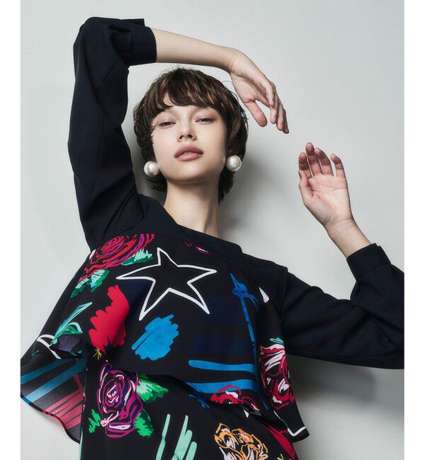 Grace Class「プリントコンビドレス」|ワンピース|