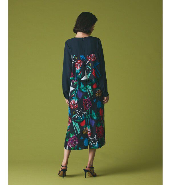 Grace Class「プリントコンビドレス」|ワンピース|