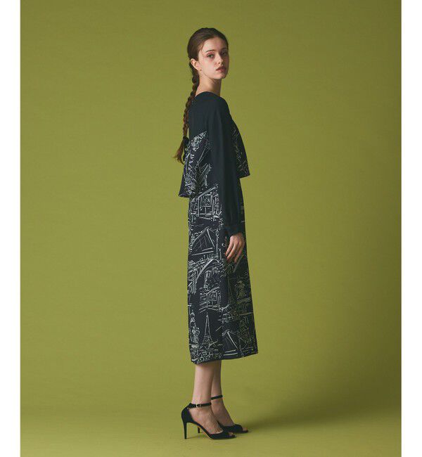 Grace Class「プリントコンビドレス」|ワンピース|