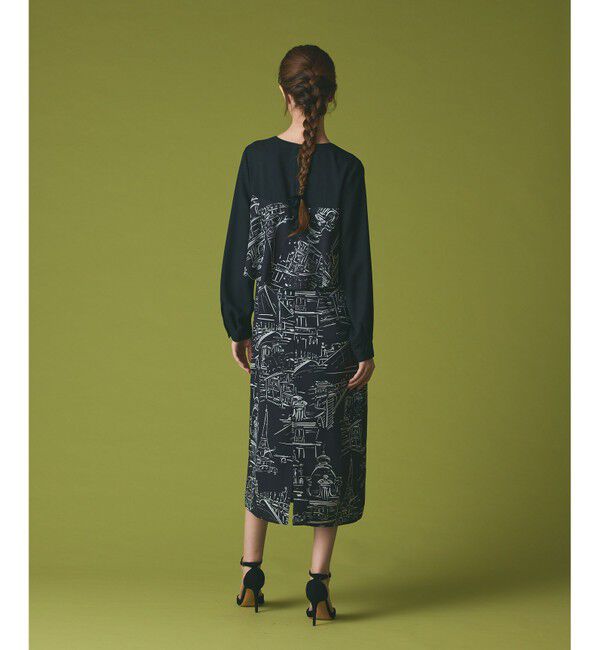 Grace Class「プリントコンビドレス」|ワンピース|