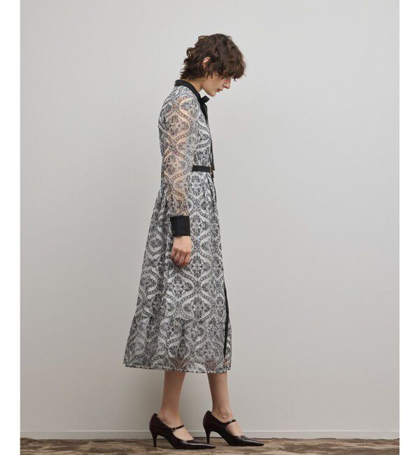 GRACE CONTINENTAL「オーナメント刺繍フレアワンピース」|ワンピース|