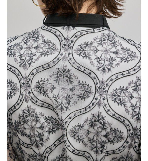 GRACE CONTINENTAL「オーナメント刺繍フレアワンピース」|ワンピース|