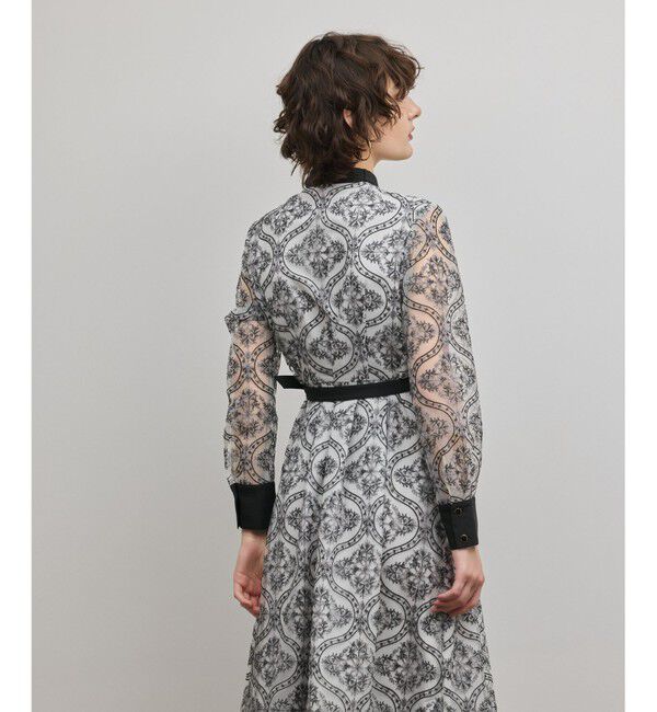 GRACE CONTINENTAL「オーナメント刺繍フレアワンピース」|ワンピース|