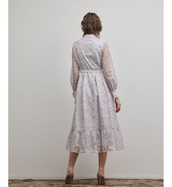 GRACE CONTINENTAL「オーナメント刺繍フレアワンピース」|ワンピース|