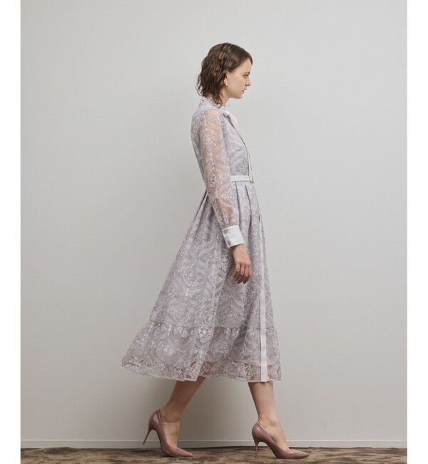 GRACE CONTINENTAL「オーナメント刺繍フレアワンピース」|ワンピース|