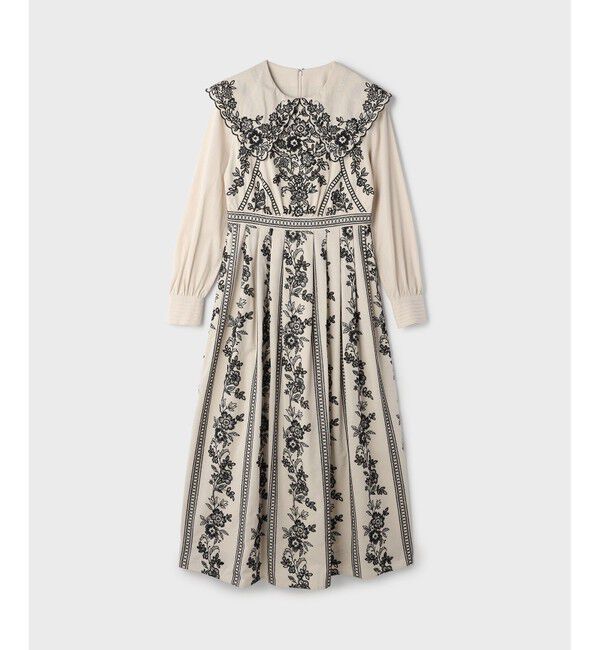 GRACE CONTINENTAL「パターン刺繍ワンピース」|ワンピース|