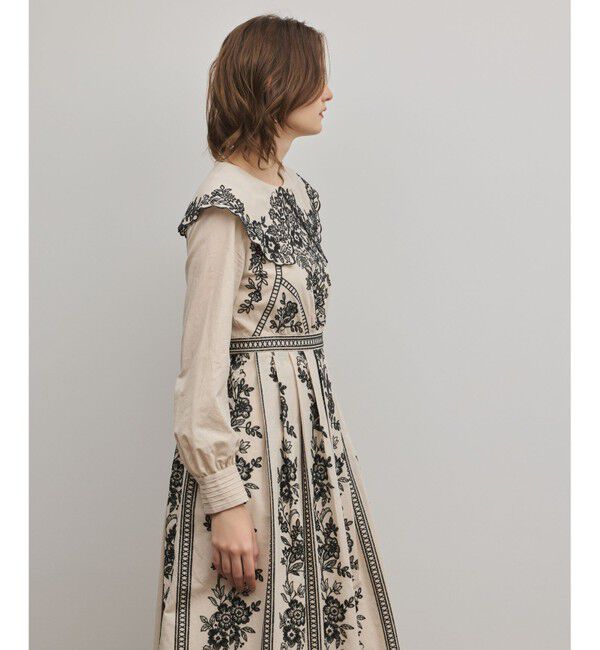 GRACE CONTINENTAL「パターン刺繍ワンピース」|ワンピース|