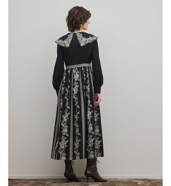 GRACE CONTINENTAL「パターン刺繍ワンピース」|ワンピース|